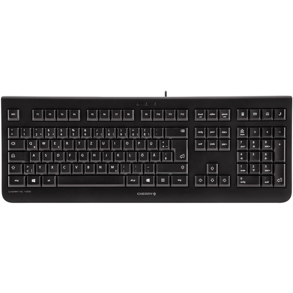 CHERRY KC 1000 tastatur Universel USB QWERTY Nordisk Sort