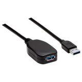 Manhattan 150712 USB-kabel USB 3.2 Gen 1 (3.1 Gen 1) 5 m USB A 5 Gbit/sek. Sort