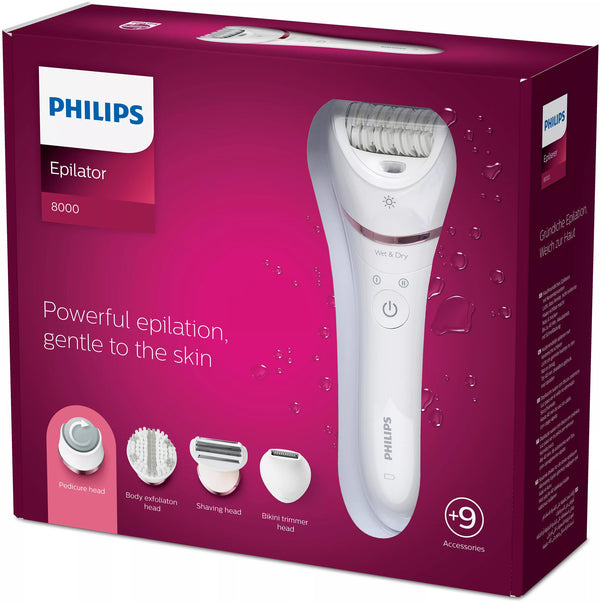Philips Epilator Series 8000 BRE740/10 Wet & Dry-epilator