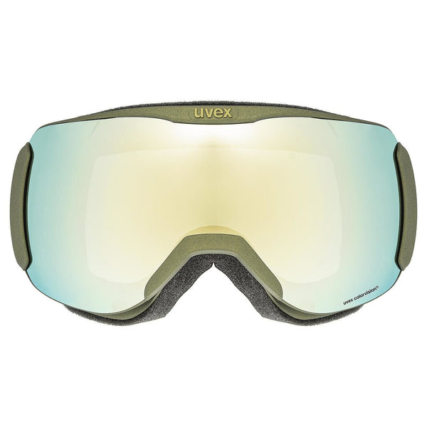 Uvex downhill 2100 CV vinter sportsbrille Grøn Unisex Guld Sfærisk linse
