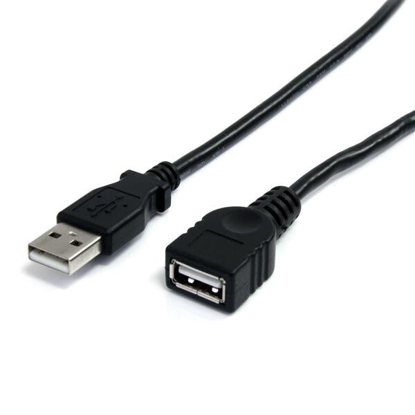 StarTech.com USBEXTAA6BK USB-kabel 1,83 m USB A 0,48 Gbit/sek. Sort