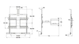 Multibrackets 0532 tv-beslag 2,16 m (85") Sort