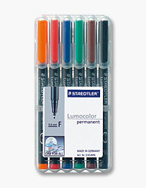 Staedtler 318 WP6 speedmarker Sort, Blå, Brun, Grøn, Orange, Rød 6 stk