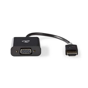 Nedis CCBW34900AT02 videokabel adapter 0,2 m VGA (D-Sub) HDMI Type A (Standard) Anthracit