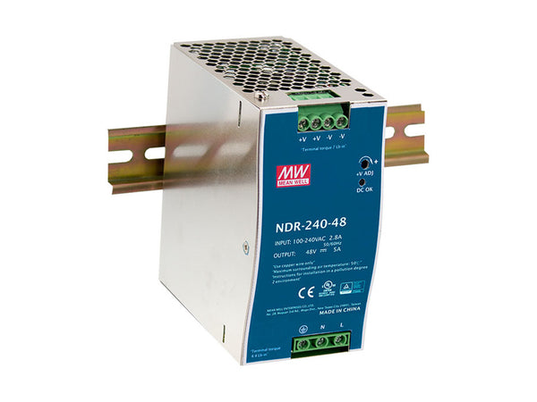 LevelOne POW-4851 enhed til strømforsyning 240 W Blå, Sølv