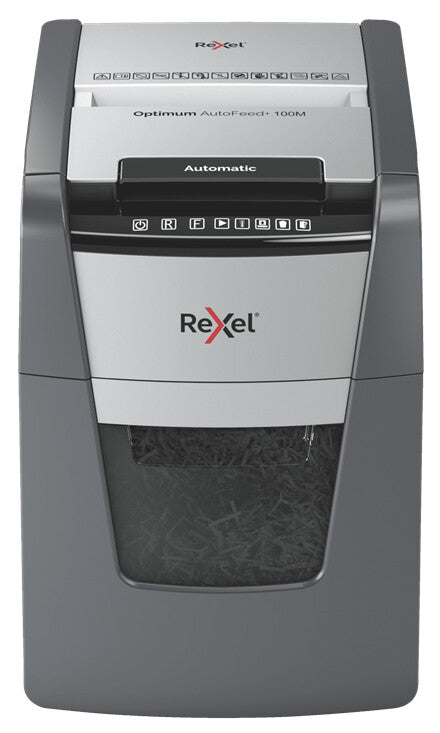 Rexel Makulator Optimum AutoFeed+ 100M mikromakulering, 2x15mm P5