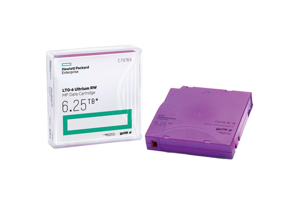 HPE LTO-6 Ultrium 6.25TB RW Non Custom Labeled 20 Data Cartridges with Cases Tomt databånd 1,26 cm