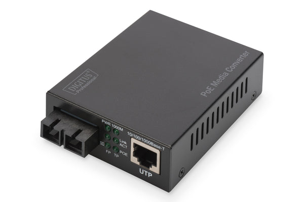 Digitus DN-82150 netværksomformer til medie 1000 Mbit/s 850 nm Multitilstand Sort