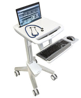 Ergotron StyleView EMR Laptop Cart, SV40 Aluminium, Grå, Hvid Multimedie kurv