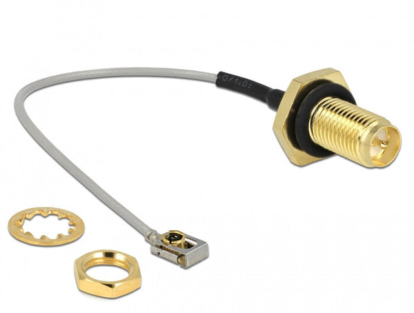 DeLOCK 89926 koaxial kabel Koaksial 0,1 m SMA MHF I LK Sort, Grå