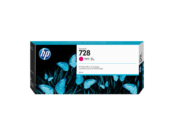 HP 728 300 ml DesignJet-blækpatron, magenta