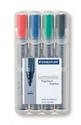 Staedtler 356 WP4 speedmarker 4 stk Sort, Blå, Grøn, Rød