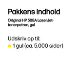 HP Original 508A LaserJet-tonerpatron, gul