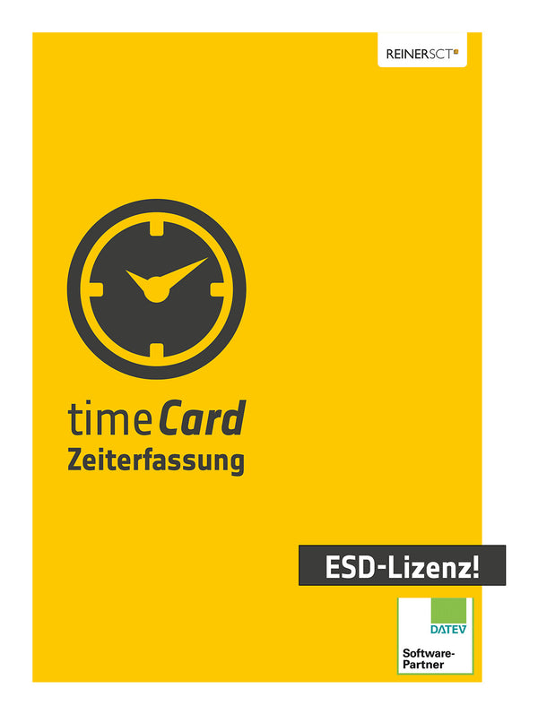 Reiner SCT timeCard time recording annual license, 10 employees, ESD, 1 year Kommerciel 1 licens(er) Elektronisk software download (ESD) 1 År 12 måned(er)