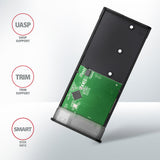 Axagon EEM2-SBC externes Gehäuse für M.2 SSDs USB-C 3.2 Gen 2 - schwarz SSD kabinet Sort