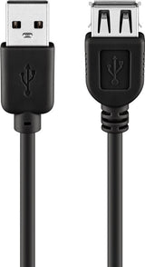 Goobay 93600 USB-kabel USB 2.0 3 m USB A 0,48 Gbit/sek. Sort