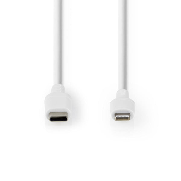 Nedis CCGW39650WT10 Lightning kabel 1 m Hvid