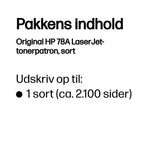 HP Original 78A LaserJet-tonerpatron, sort