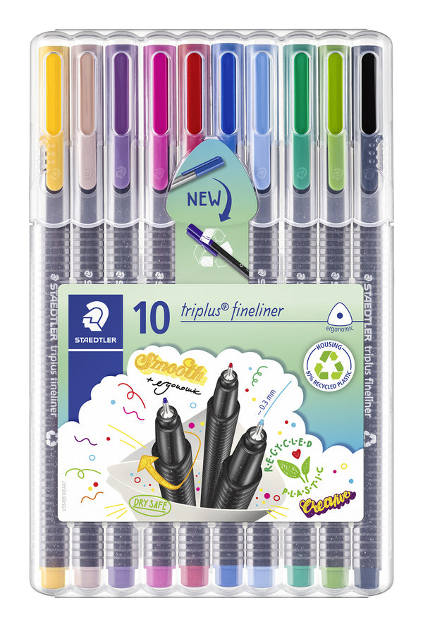 Staedtler triplus 334 fineliner Flere 10 stk