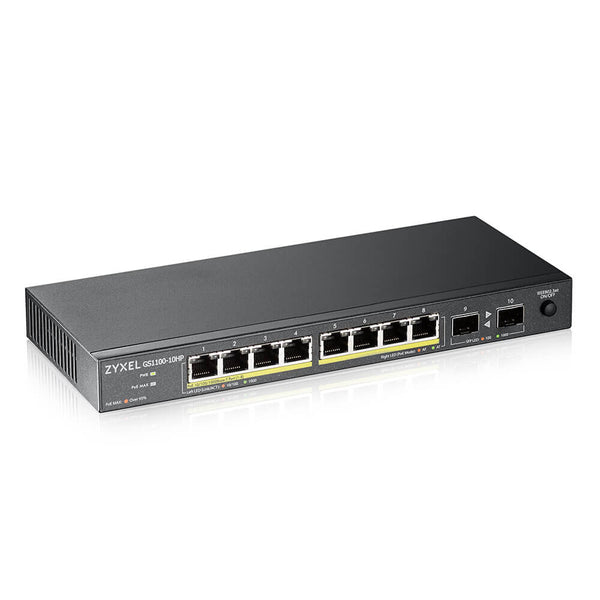 Zyxel GS1100-10HP v2 Ikke administreret Gigabit Ethernet (10/100/1000) Strøm over Ethernet (PoE) Sort