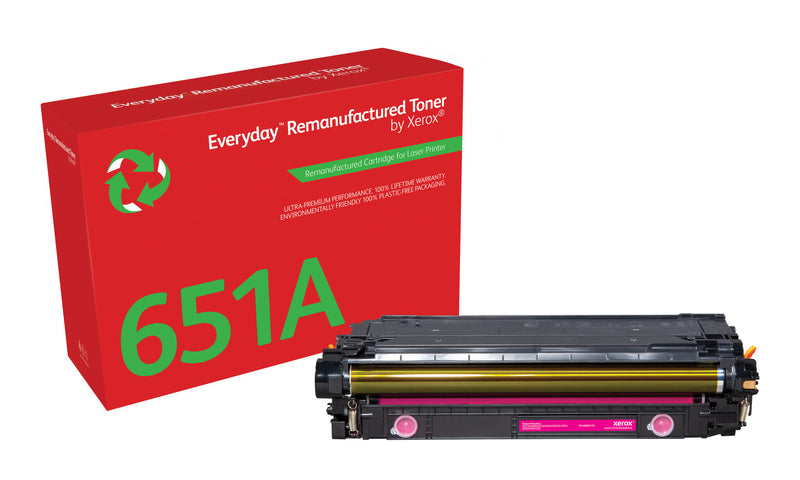 Everyday™ Magenta Remanufactured Toner by Xerox compatible with HP 651A 650A 307A (CE343A/CE273A/CE743A), Standard kapacitet