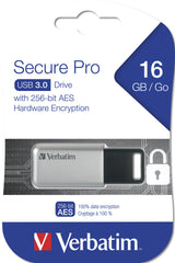 Verbatim Secure Pro USB-nøgle 16 GB USB Type-A 3.2 Gen 1 (3.1 Gen 1) Sølv