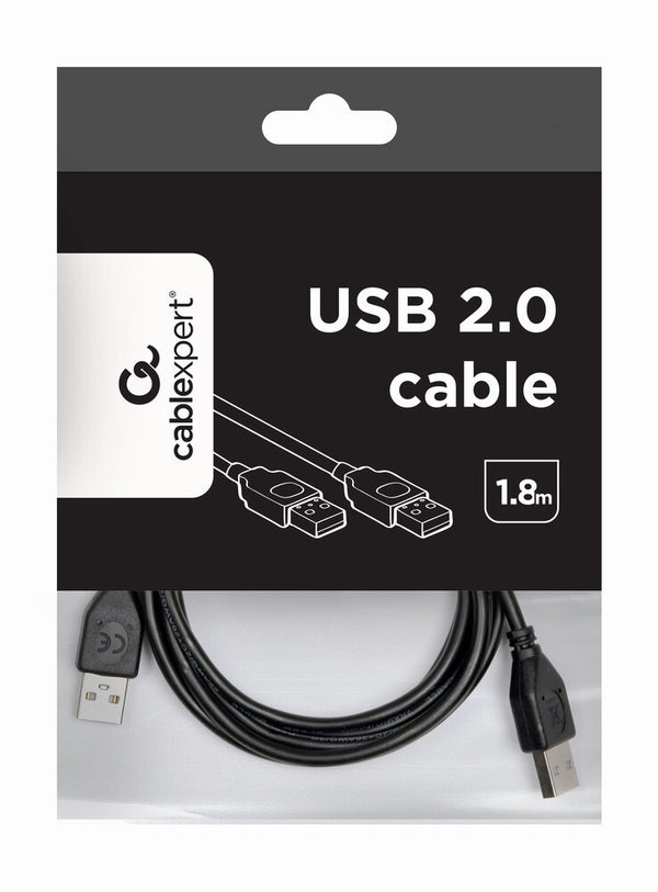 Gembird CCP-USB2-AMAM-6 USB-kabel USB 2.0 1,8 m USB A 0,48 Gbit/sek. Sort
