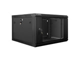 Lanberg WF01-6606-10B stativ 6U Vægmonteret stativ Sort