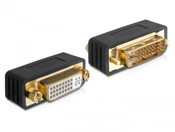 DeLOCK 65298 kabel kønsskifter DVI-I DVI 24+5 Female Sort