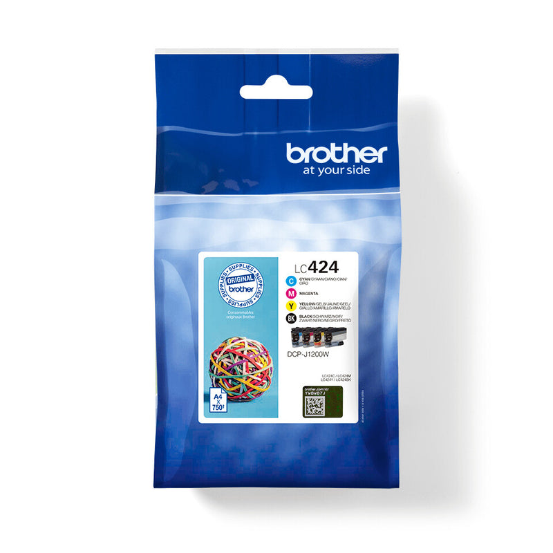 Brother LC424VAL blækpatron 4 stk Original Sort, Blå, Magenta, Gul