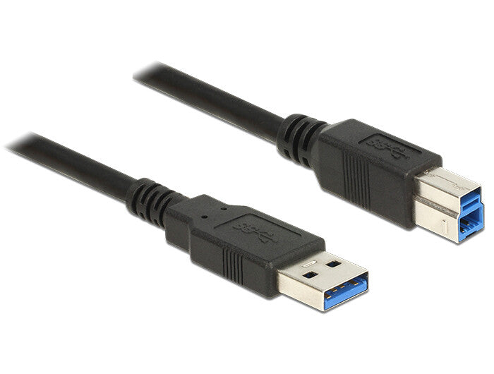 DeLOCK 85067 USB-kabel USB 3.2 Gen 1 (3.1 Gen 1) 1,5 m USB A USB B 5 Gbit/sek. Sort