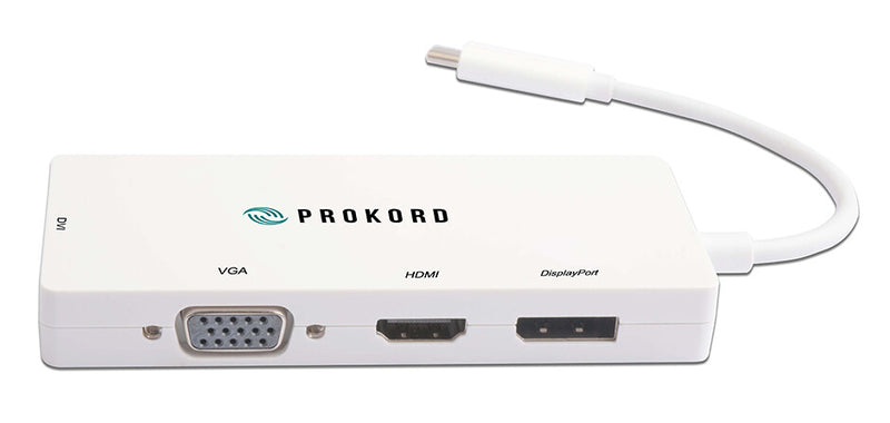 Prokord UTC-DPUHDV USB grafisk adapter 3840 x 2160 pixel Hvid