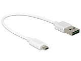 DeLOCK 84805 USB-kabel USB 2.0 0,2 m USB A Micro-USB B 0,48 Gbit/sek. Hvid