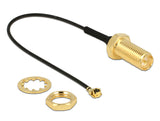 DeLOCK 89471 koaxial kabel 0,1 m RP-SMA MHF/ U.FL-LP-068 Sort