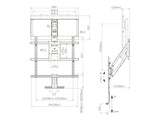 Multibrackets 6744 tv-beslag 165,1 cm (65") Sort