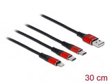 DeLOCK 86708 USB-kabel USB 2.0 0,3 m USB A Sort, Rød