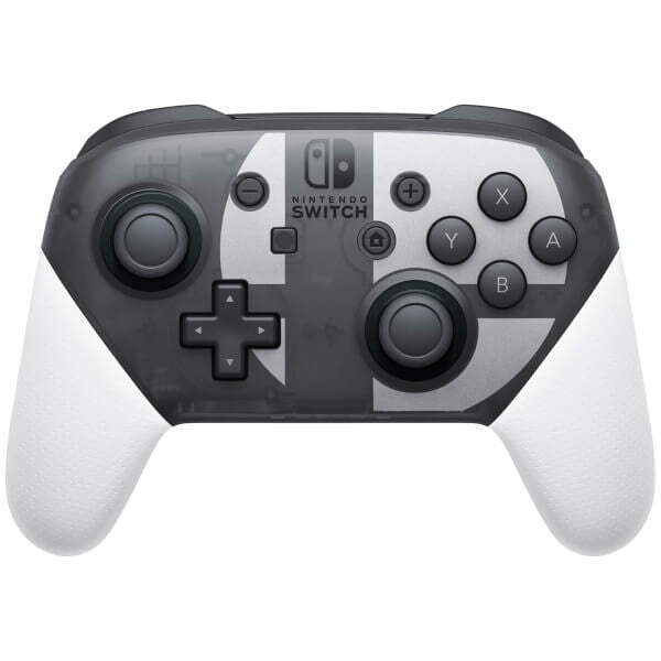 Nintendo Switch Pro Controller Super Smash Bros. Ultimate Edition Sort, Grå, Hvid Bluetooth Gamepad Analog/digital Nintendo Switch