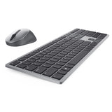 DELL KM7321W tastatur Mus inkluderet Kontor RF trådløs + Bluetooth AZERTY Belgisk Grå, Titanium