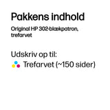 HP Original 302-blækpatron, trefarvet