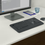 Logitech 920-008678 tastatur Mus inkluderet Universel RF trådløst AZERTY Belgisk Sort