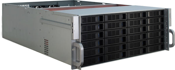 Inter-Tech 4U-4424 Stativ Sort, Sølv