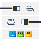 StarTech.com USB315CC1M USB-kabel USB 3.2 Gen 1 (3.1 Gen 1) 1 m USB C 5 Gbit/sek. Sort