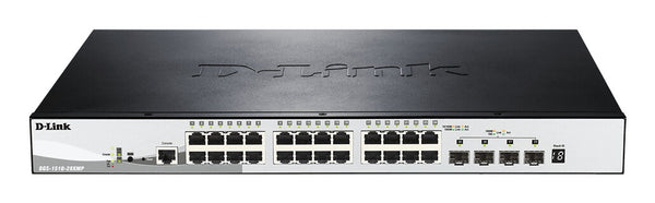 D-Link DGS-1510-28XMP Administreret L2/L3 Gigabit Ethernet (10/100/1000) Strøm over Ethernet (PoE) Sort, Grå