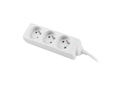 Lanberg PS0-03E-0300-W stikdåse 3 m 3 AC stikkontakt(er) Indendørs Hvid