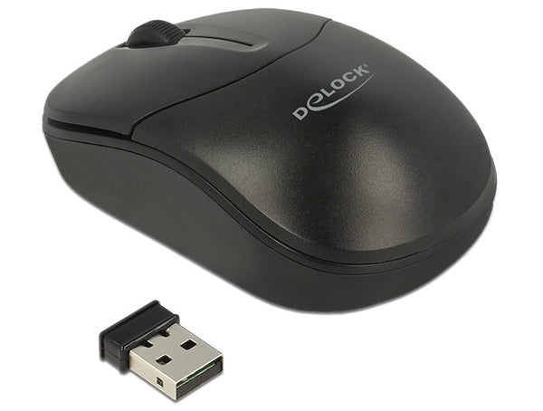 DeLOCK 12494 mus Rejse Ambidextrous RF trådløst Optisk 1000 dpi