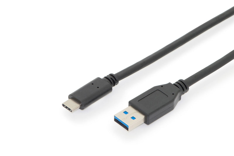 Digitus AK-300146-010-S USB-kabel USB 2.0 1 m USB C USB A 10 Gbit/sek. Sort