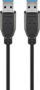 Goobay 93928 USB-kabel USB 3.2 Gen 1 (3.1 Gen 1) 1,8 m USB A 0,48 Gbit/sek. Sort