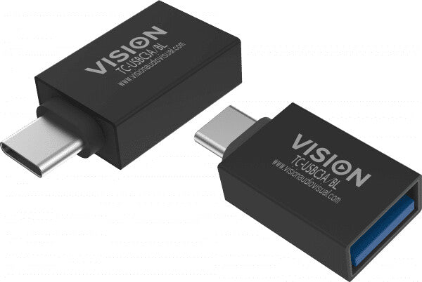 Vision TC-USBC3A/BL kabel kønsskifter USB C USB 3.0 A Sort
