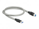 DeLOCK 86777 USB-kabel USB 3.2 Gen 1 (3.1 Gen 1) 0,5 m USB A USB B 5 Gbit/sek. Sølv