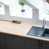 Brennenstuhl 1153590410 stikdåse 2 m 4 AC stikkontakt(er) Indendørs Sort, Sølv